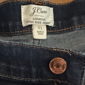J. Crew High Rise Skinny Jeans - Deep Indigo